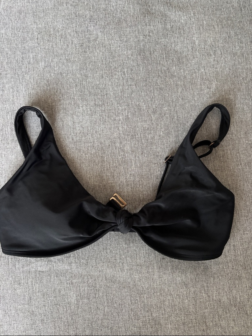 Hollister Black Knot-Front Bralette with Adjustable Straps
